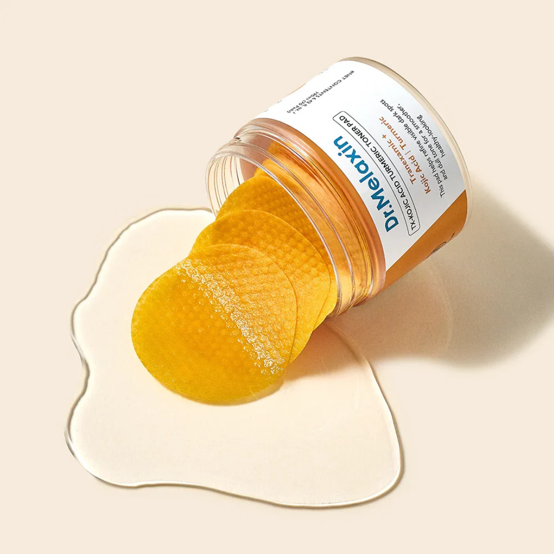 dr melaxin kojic turmeric toner pads