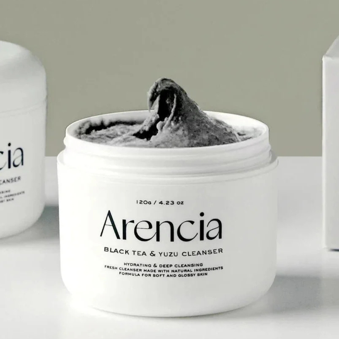 Arencia Black Tea Yuzu Rice Mochi Cleanser – Gentle Hydrating Facial Cleanser