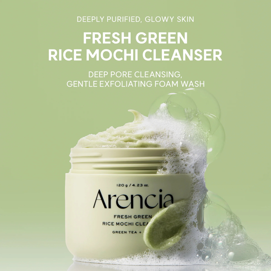 Arencia Fresh Green Rice Mochi Cleanser – Gentle Purifying & Hydrating Facial Cleanser