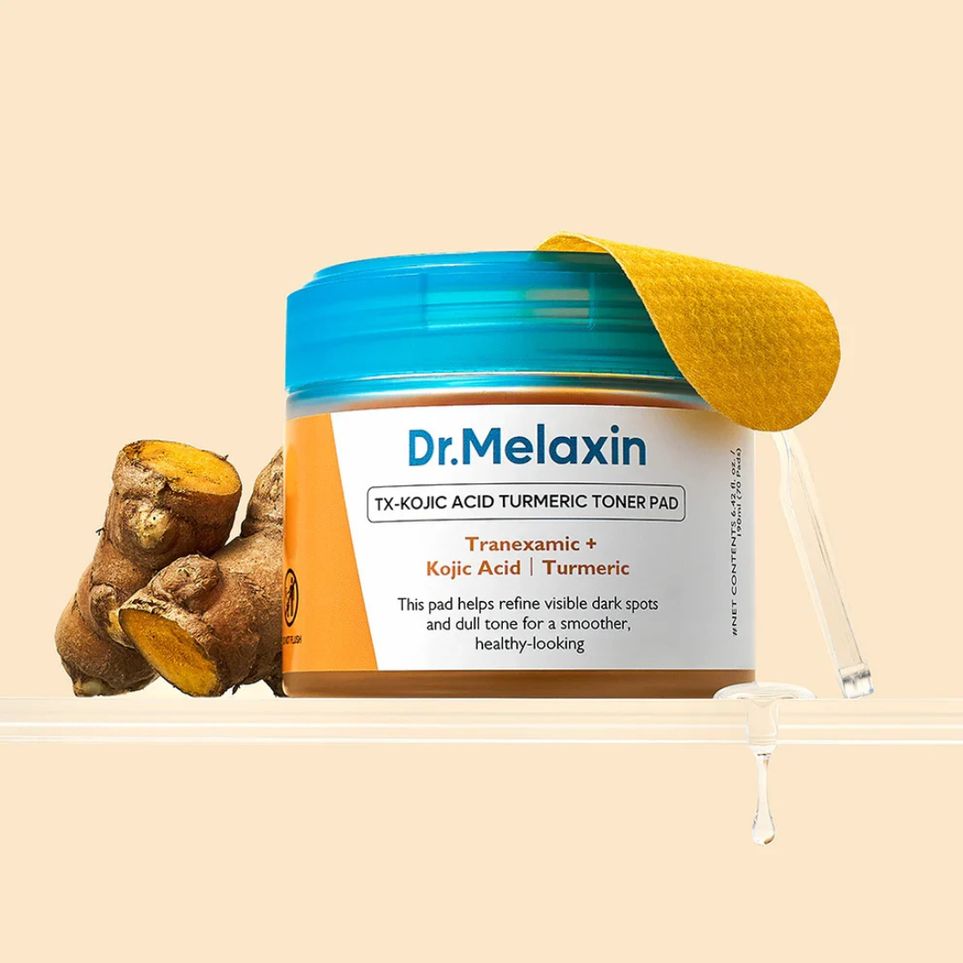 dr melaxin kojic turmeric toner pads
