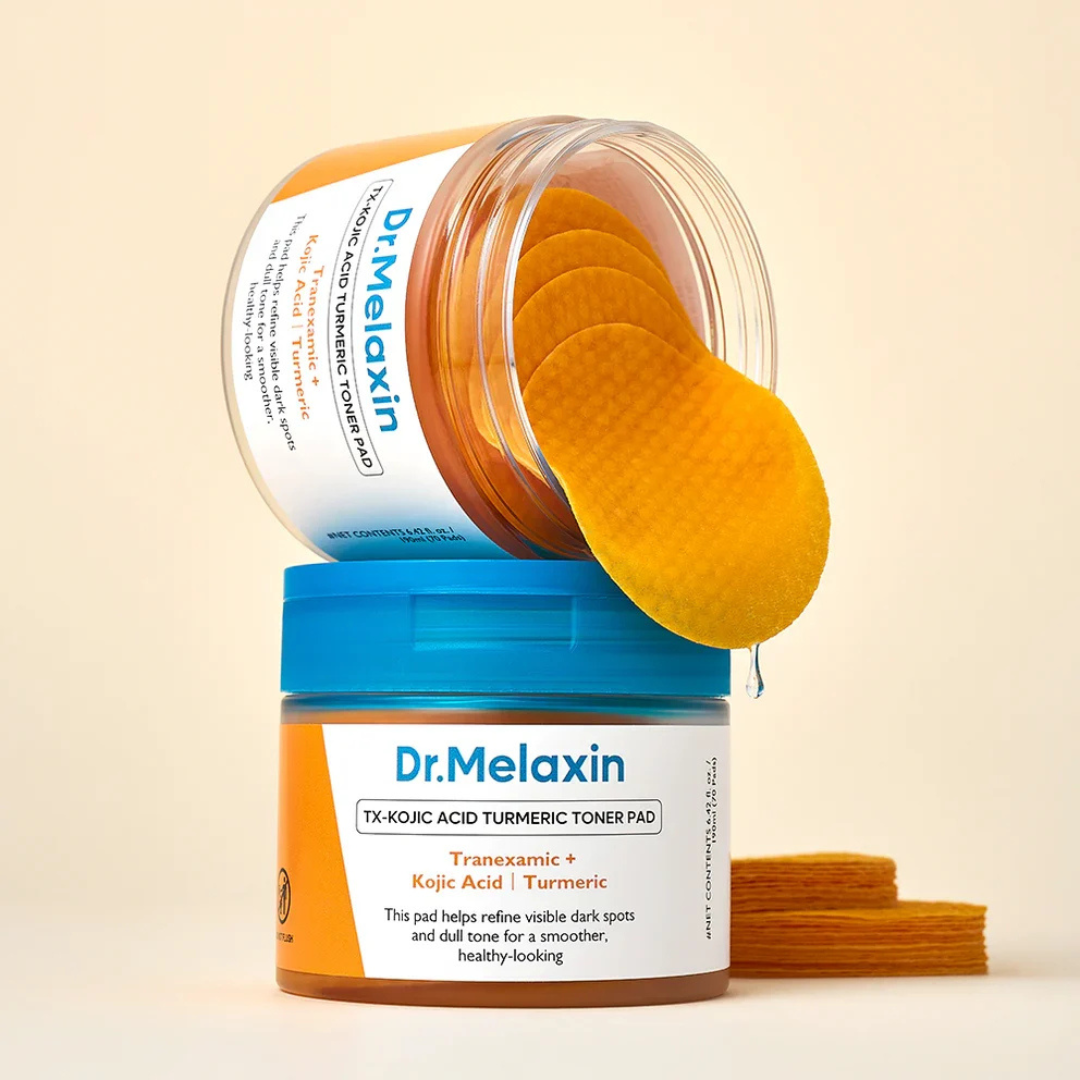 dr melaxin kojic turmeric toner pads