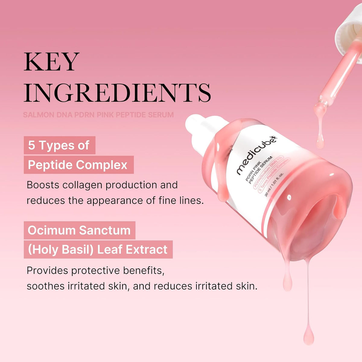 medicube - PDRN Pink Peptide Serum (30ml) | Salmon DNA Glow & Elasticity