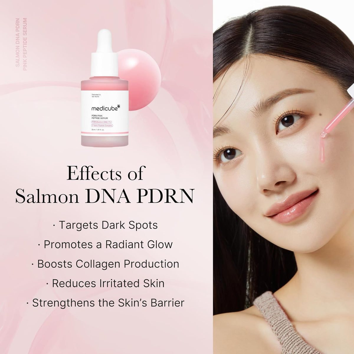 medicube - PDRN Pink Peptide Serum (30ml) | Salmon DNA Glow & Elasticity