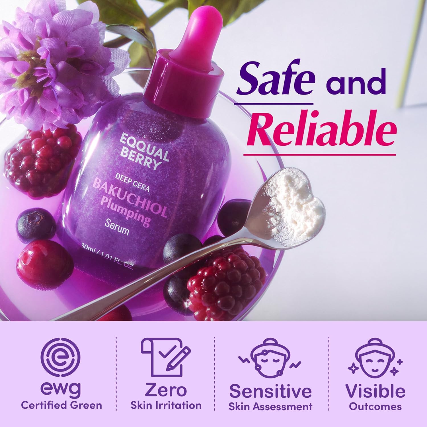 EQQUALBERRY - Bakuchiol Plumping Serum (30ml)