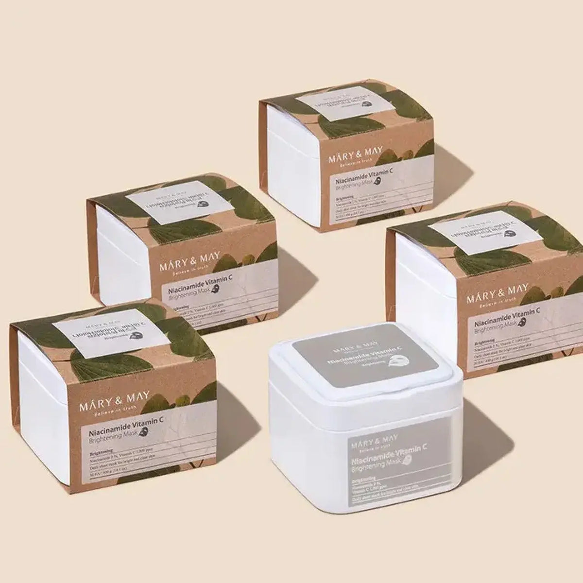 Niacinamide Vitamin C Brightening Mask (30 Sheets) - Mary & May